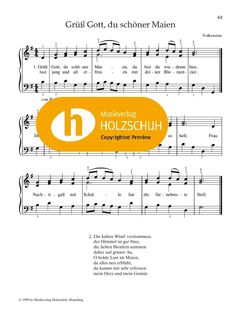 Grüß Gott, du schöner Maien